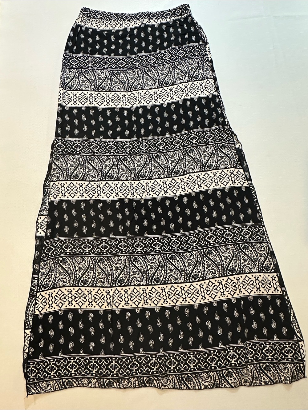 See You Monday Paisley Boho Maxi Skirt L